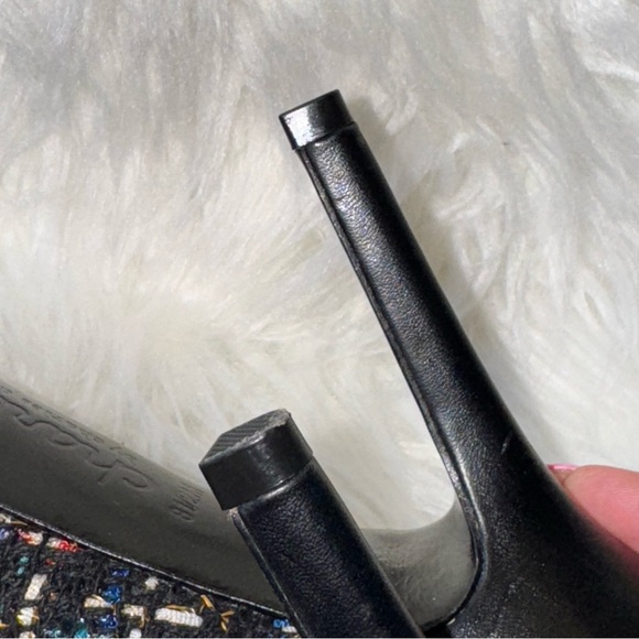 Charlies by Charles David Sweetness Black Multicolor Tweed Stiletto Heels 8.5 - Picture 9 of 13